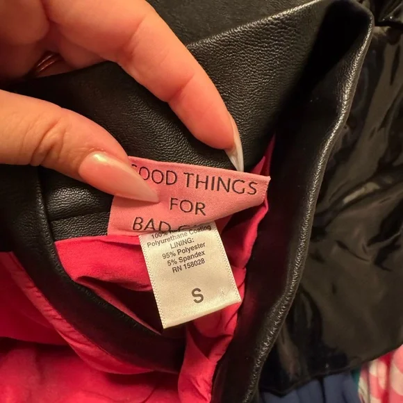 Vixen by Micheline Pitt Leather Cigarette Pants - Picture 3 of 3